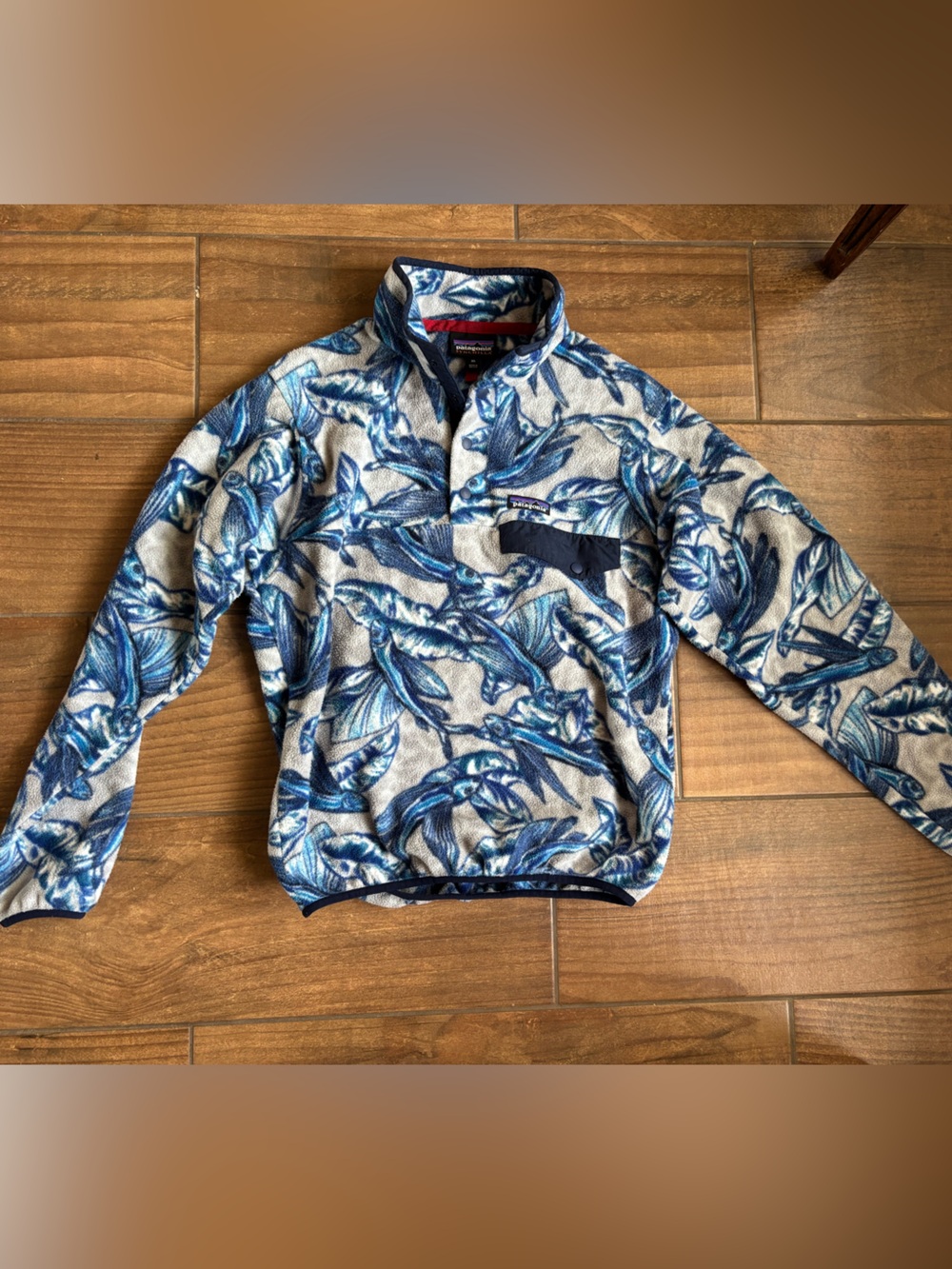 Patagonia Synchilla Snap-T Flying Fish Fleece Pullover Men’s XS Rare y2k